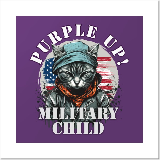 Purple Up For Military Child - Military Purple-Up Day Wall Art by alcoshirts